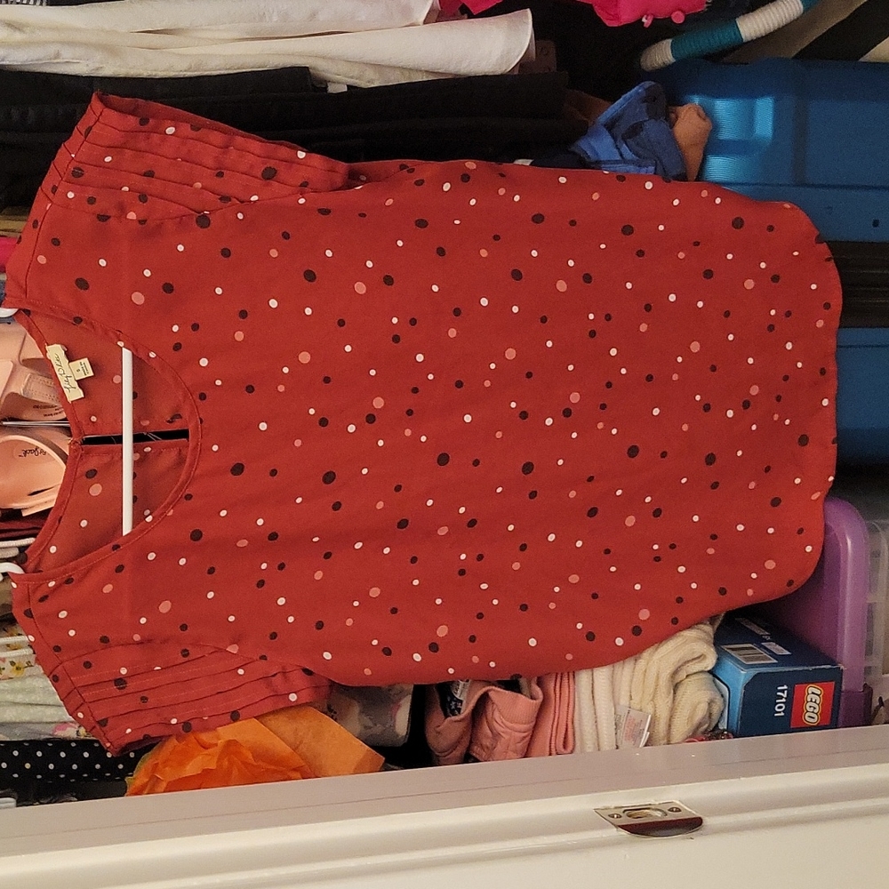 Lily white polka dot top